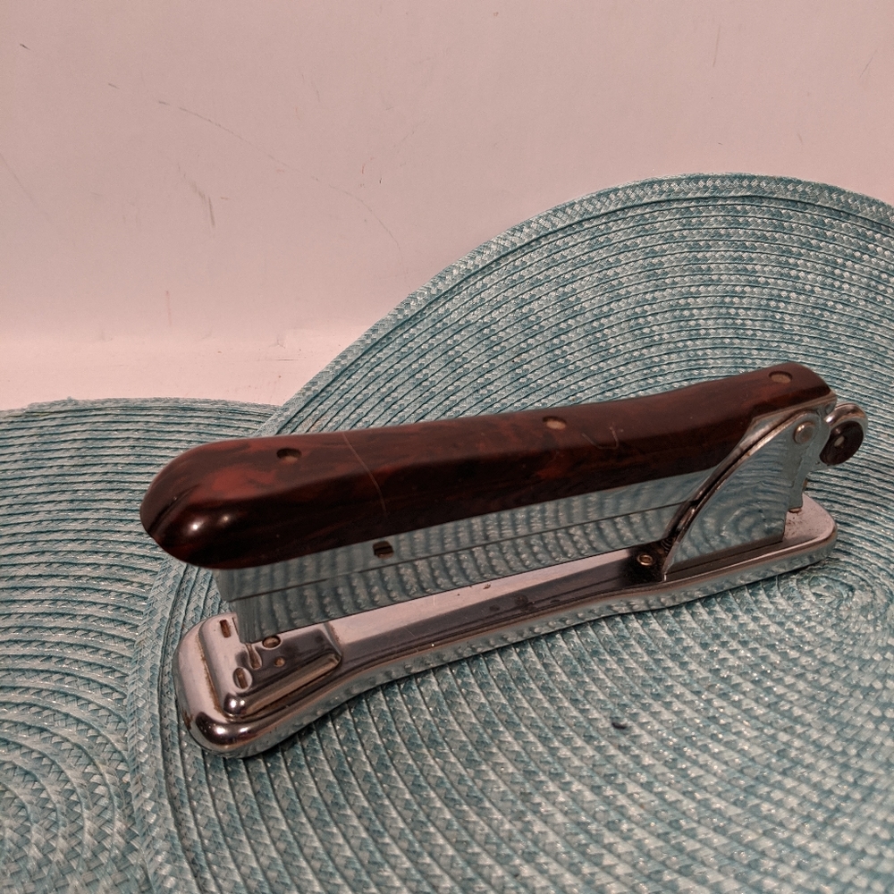 Vintage Stapler Wood Grain